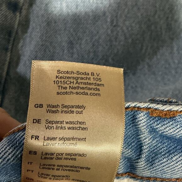 Scotch & Soda Amsterdam Blauw Men’s Jeans 30x32 Light Wash - Picture 12 of 14